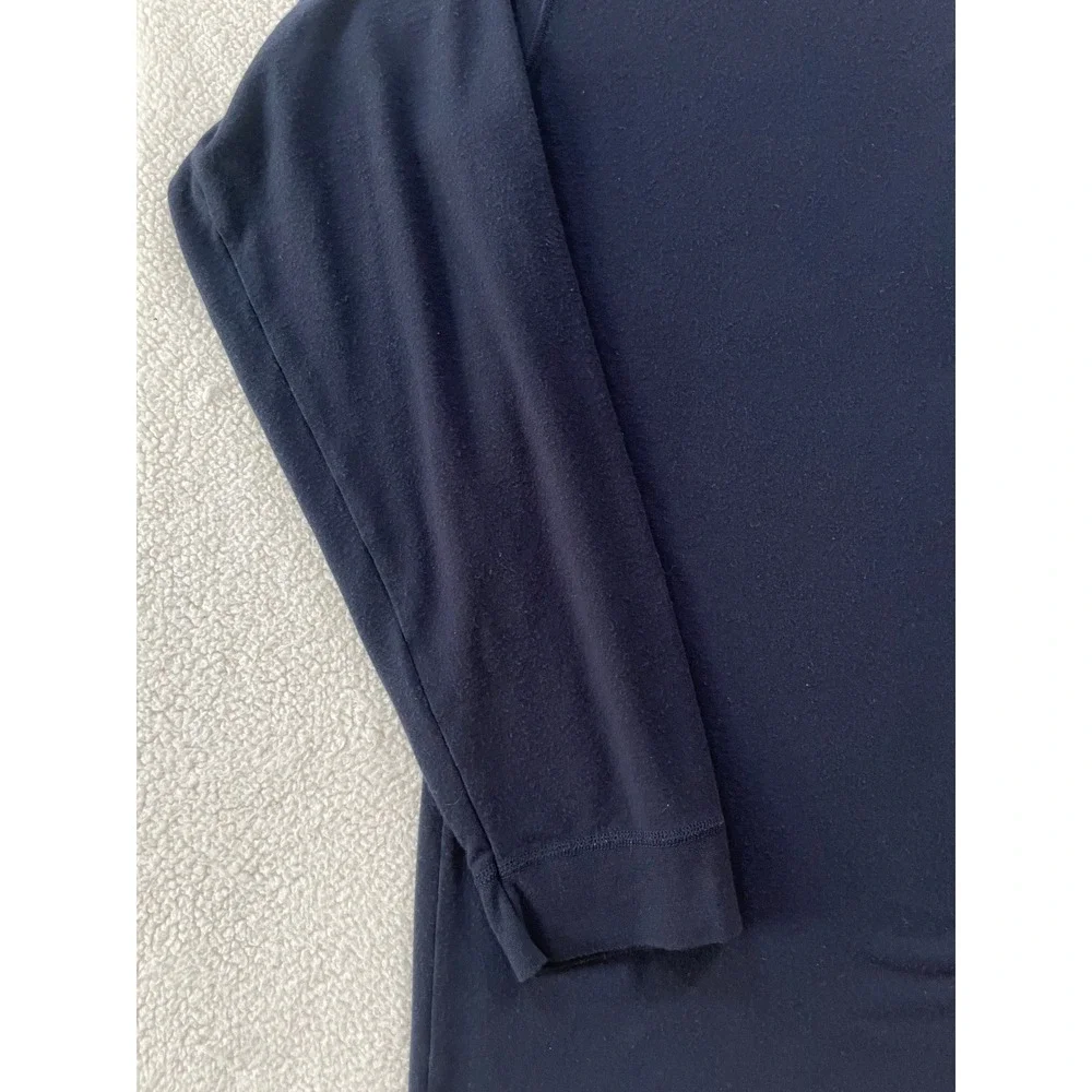 Polo Ralph Lauren Mens L Sleepwear Henley Navy‎ Blue Modal Spandex Long Sleeve